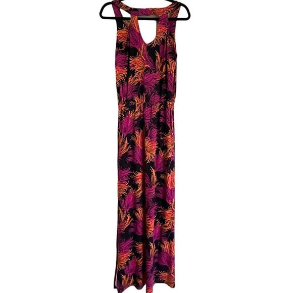 Banana Republic Rayon/Spandex Maxi Dress Multicolored Tropical XS - Picture 1 of 5